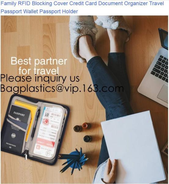 Blocking Cover Travel Passport Wallet Credit Card Document Organizer Passport Holder, Travel Holder Case, SAS Bag, Pack