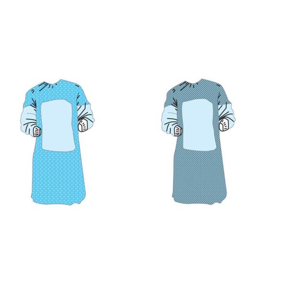 Soft Disposable Surgical Gown With Adjustable Hook Loop Neckline Closure