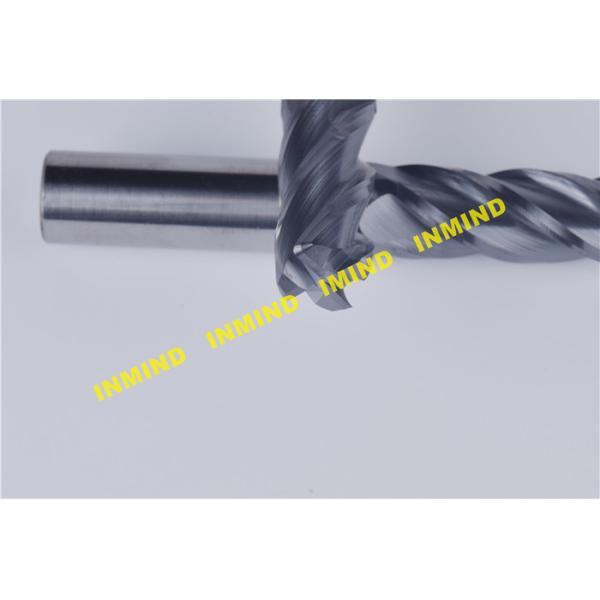 SiN Coating Corner Radius End Mill , HRC55 4 Flute Extra Long End Mill SGS