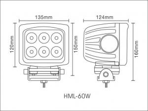  Good quality 60 watt automotive led work lamp for SUV,JEEP,Truck HCW-L6060 Manufactures