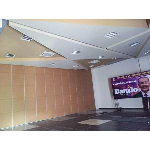 Portable Soundproof Movable Partition Wall with Dupont POM Rollers and Top and