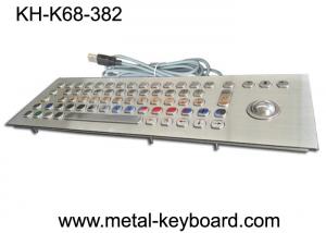  Water resistant stainless steel keyboard with trackball mouse for Kiosk Manufactures