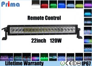 120W 22 Inch LED Fog Light Bar , Spot / Flood / Combo RGB Halo LED Light Bar  Manufactures