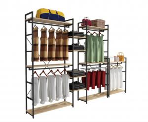  Modern Style Clothing Shop Display Racks Wall Mounted Clothing Rack For Shopping Mall Manufactures