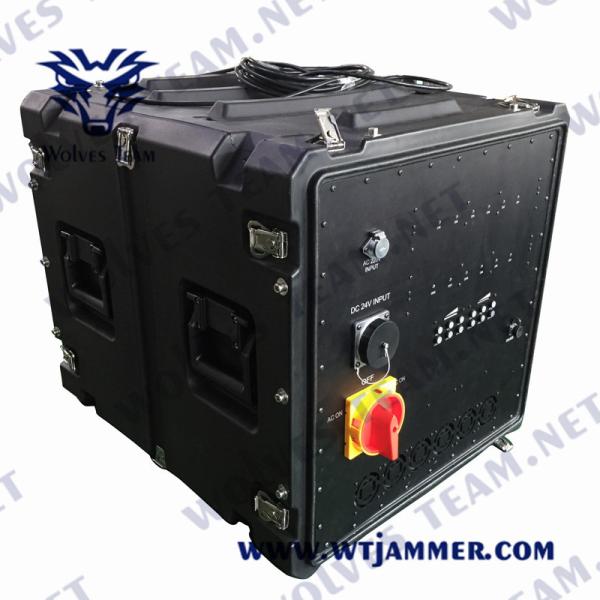 Quality Portable Cell Phone RF Signal Jammer High Power Vehicle Bomb Jammer With DDS Convoy Jamming System for sale