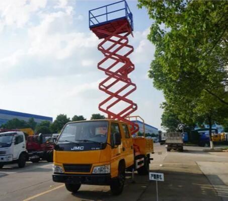 Quality 500kg Heavy Hydraulic Elevating Platform Truck Mounted Scissor Lift with 14m for sale