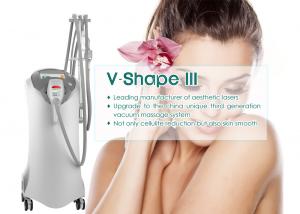  Vertical Type White Vacuum Roller Slimming Machine With Three Tratment Handles Manufactures