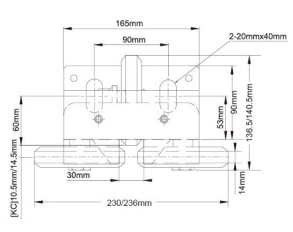 16mm 1350kg Load Elevator Roller Guide Shoes 0.4m/S Elevator Parts