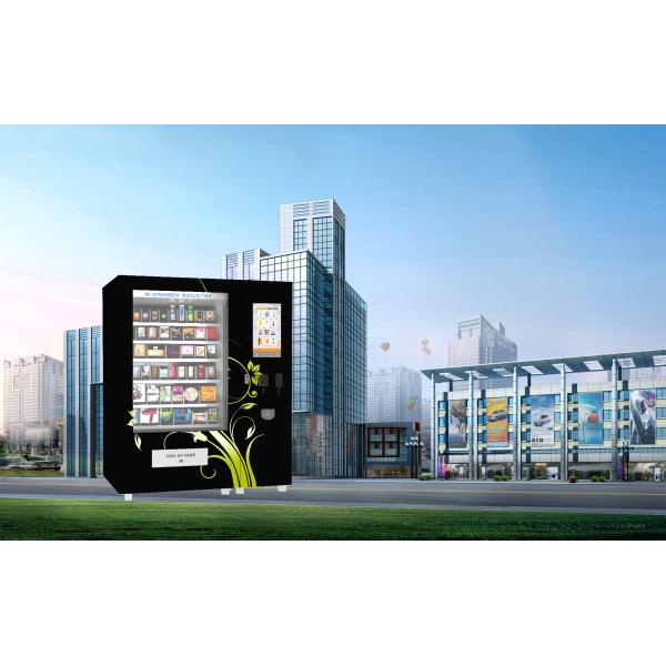Can Package Food Beverage Vending Machine With Touch Screen and Security Camera