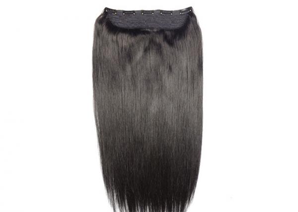 Quality Length 20inch Clip Lace Clip in Hair I-tip U-tip Flip in Hair Halo Hair Extensions Natural Black 1b Color for sale