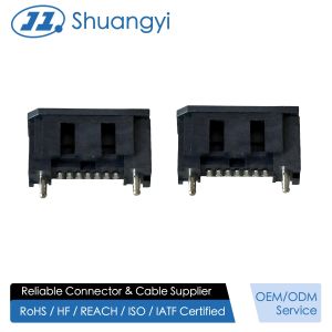  High-reliability SATA 7-pin PCB connector, 1.27 mm pitch power/signal connector for HDD/SSD storage, industrial control, server boards, OEM custom Manufactures