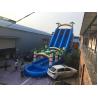 Coconut Tree Inflatable Double Water Slide With Splash Pool SGS Certificate for sale