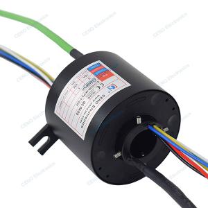 Ethernet Signal Slip Ring with Through Bore 25mm Rotating Electrical Connector