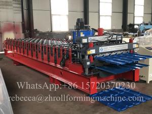  Full Automatic Double Glazed Roof Tile Roll Forming Machine With Wave Pressing Manufactures