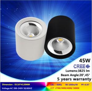  AC85-265V 3000K/4000K 45W LED downlight CREE high lumens COB lighting fixture in Euro Manufactures