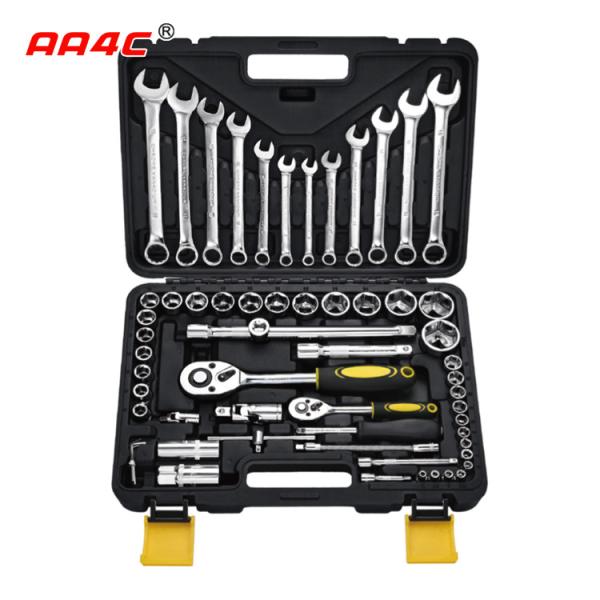Quality AA4C 61pcs auto repair tool kit shelf hardware hand tools workbench tools A1-F0610 for sale