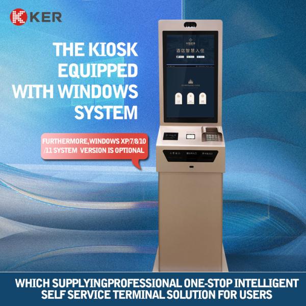 Quality 27 Inch Android Kiosk Machine Self Service Check In And Check Out Terminal Multifunction Self Service Terminal for sale