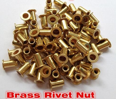 Quality M5 Brass Rivet Nut Open end M5 Brass Insert nut metric flat head threaded insert for sale