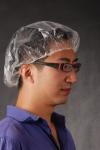 Colorful Disposable Head Cap Transparent Customized PE Cap With Elastic CE ISO