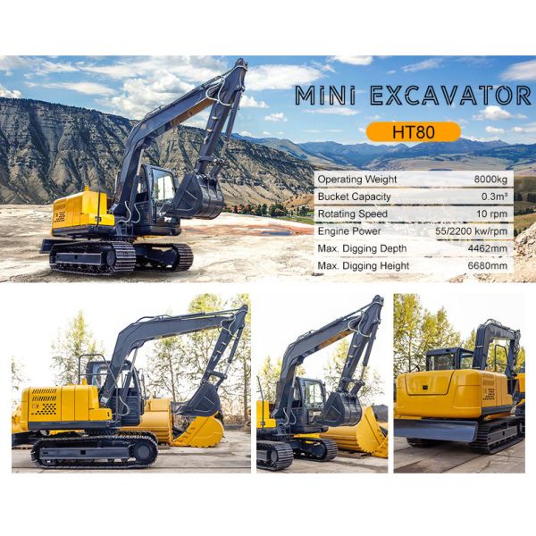 HT60Pro Hydraulic Excavator lighting system and safety features