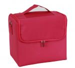 Soft Fabric Makeup Train Case with Shoulder Strap pro makeup cosmetic case large