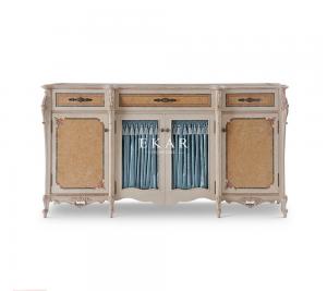  Classic Ash Wooden Antique Sideboard Cabinet With Fancy Shell Decoration Manufactures
