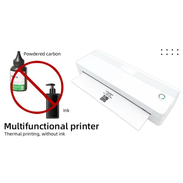 203DPI/300DPI Resolution A4 Multi Language Thermal Receipt Printer for Android and iOS