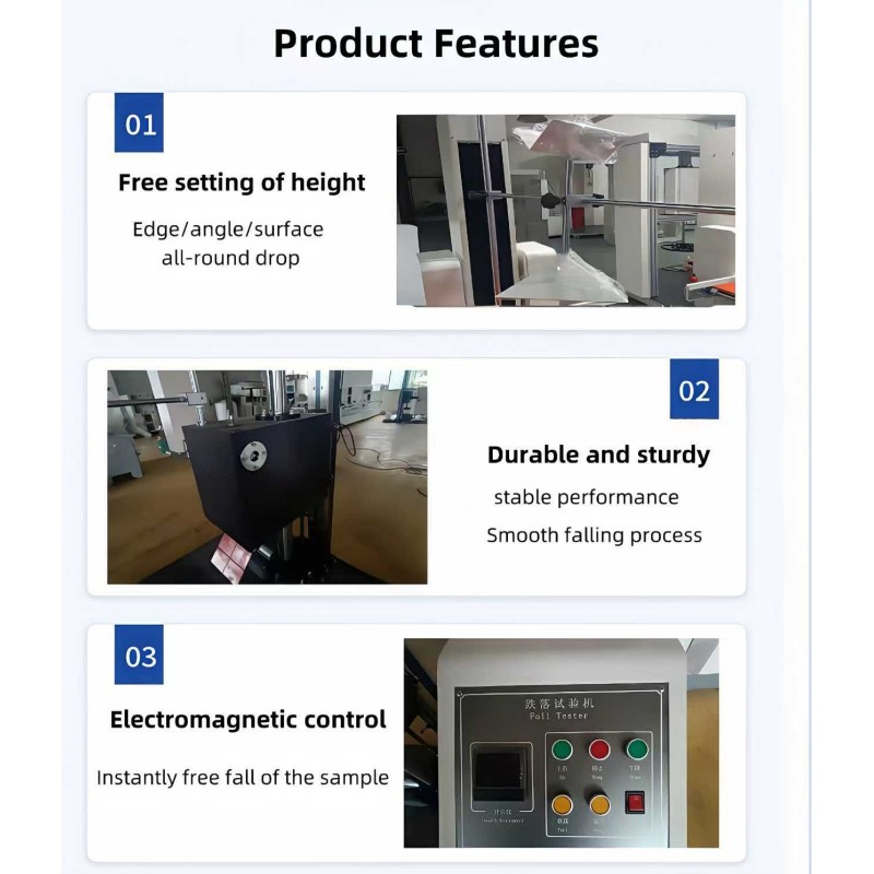 Paper Product Packaging Zero-Height Drop Impact Testing Machine and Carton Zero-Drop Testing Equipment