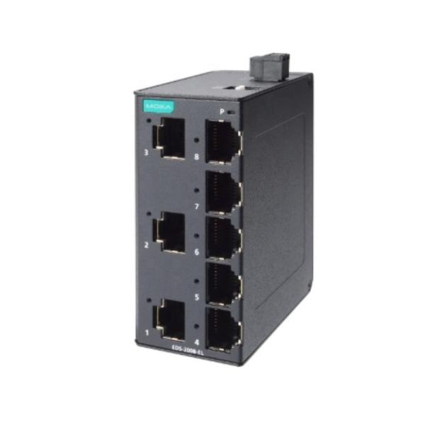 Quality 100% Original Entry-level EDS-2008-EL 8-port Unmanaged Ethernet Switches with QoS Function and Metal Housing for sale