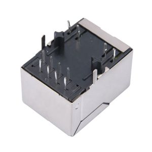  Through Hole Mounting RJ45 Modular Jack with 4 Columns, 8 Cores and 1 Port for Ethernet Connectivity Manufactures