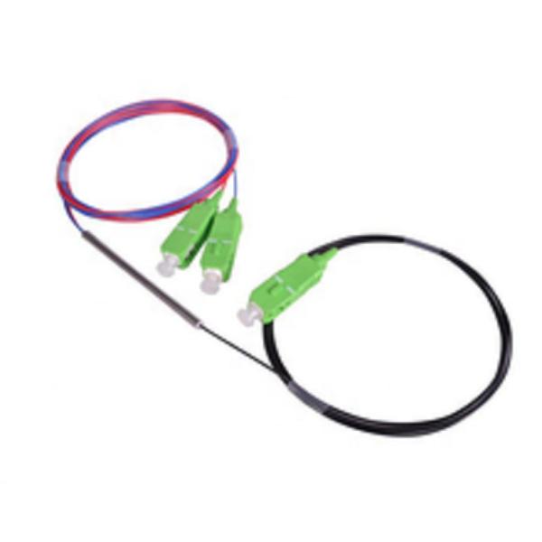 1×4 SC APC Fiber Optic Splitter , Mini Type PLC 4 Way Splitter For Cable TV