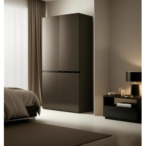 Flat Panel Shaker Closet Doors 22mm Particle Board Customized Sizes