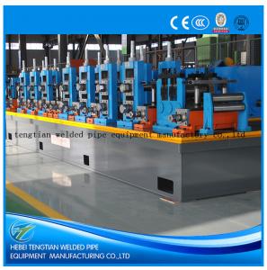  ERW140 Stable Tube Mill Machine , Cold Saw Square Pipe Making Machine Manufactures