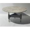 Customized Living Room Coffee Table With Brushed Brass Metal Base Marble Top‎ for sale