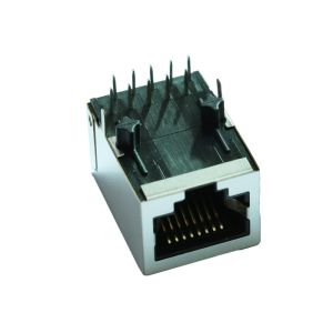 ARJM11B1-811-NN-CW2 shielded 5G RJ45 Modular Jack Tab Down With LEDs