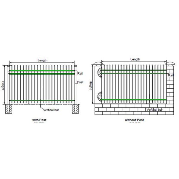 Welding or Assembled Spear Top Fencing