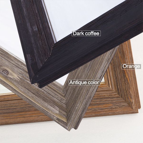 Rectangle Solid Wood Frame Mirror Full Length Dressing Mirror Without Light