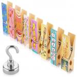 China Spring Clip Magnetic Refrigerator Magnet Clips for Scratch Safe Clip at Work or Home for sale