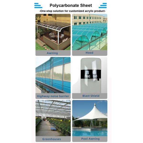 6mm Transparent Polycarbonate Sheet Unbreakable Roofing Panels