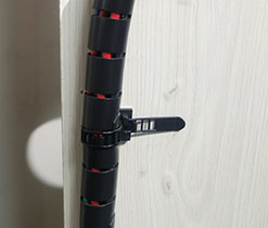 Black Adjustable Wire Clips Nylon 66 Cable Clamp Flexible Secure