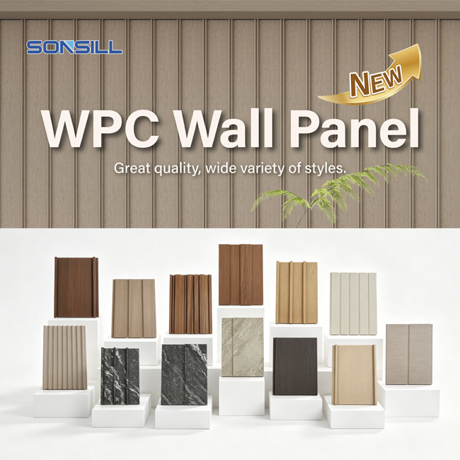 Sound Insulating Durable Indoor WPC Wall Cladding Panels Easy Installation Waterproof Fireproof