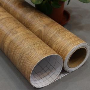  60cm*10m Wood Textured Thin Self Adhesive Plastic Film For Refurbished Furniture Manufactures