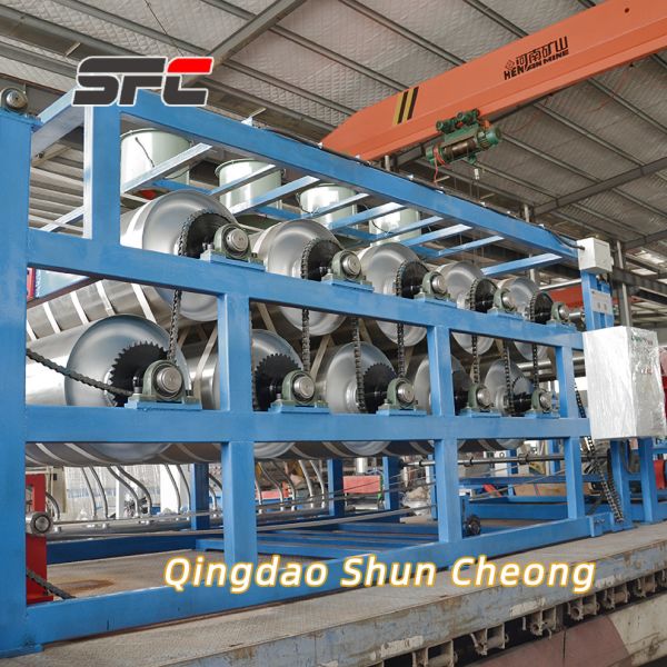 Hanging rod type rubber batch off machine view 9