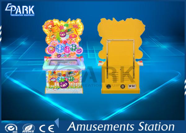 Lovely Fruit Design Coin Operated Amusement Game Machines Happy Knock With 32 Inch