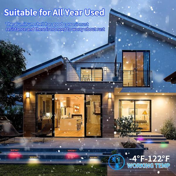 Wall-mounted Outdoor 8-Pack 7Inch Led Step Lights BLE Mesh Controller Type 3W Wattage Installation