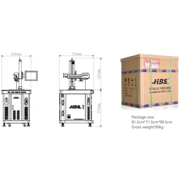 Hbs Visual Positioning Camera Glavo Head Fiber Laser Marking System