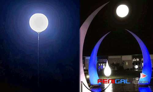 Eco Friendly Video Lighting Elliptical Balloon Light For Studios