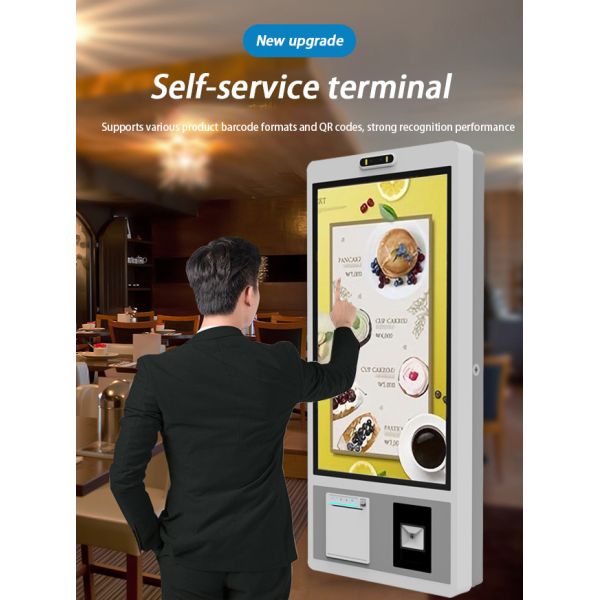 23.6 Inch Android Touch Screen Wall Mounted Management System Supermarket Self-Checkout System