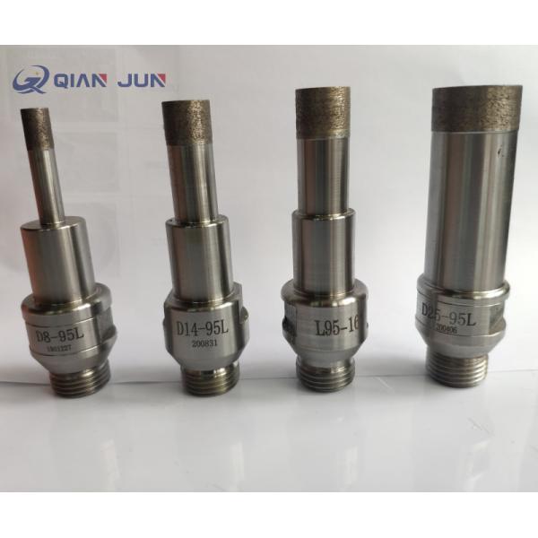 Threaded Steel Glass Diamond Bit Customized
