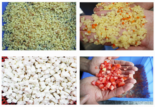 High Speed 3D Fruit And Vegetable Dicing Machine 1000-3000KG/H